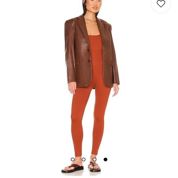 WeWoreWhat Rib Jumpsuit in Rust - Picture 4 of 5